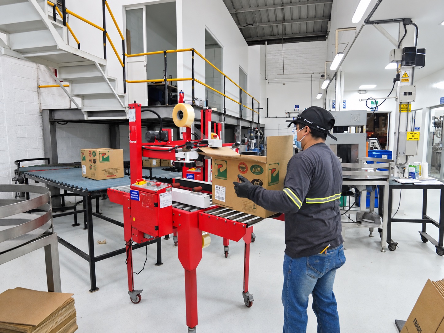 Empaque de productos en la planta de Proindusquim